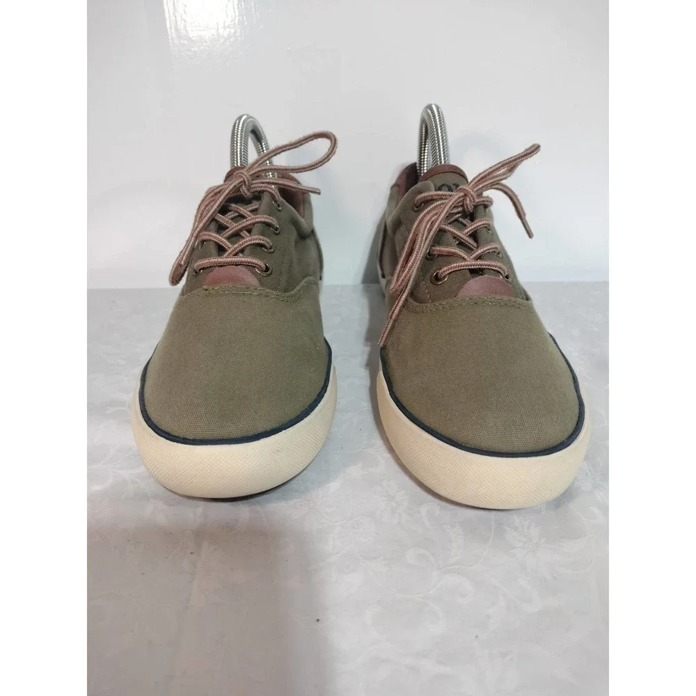 Polo Ralph Lauren Blue Label olive green vintage  sneakers kids 5.5 woman 7